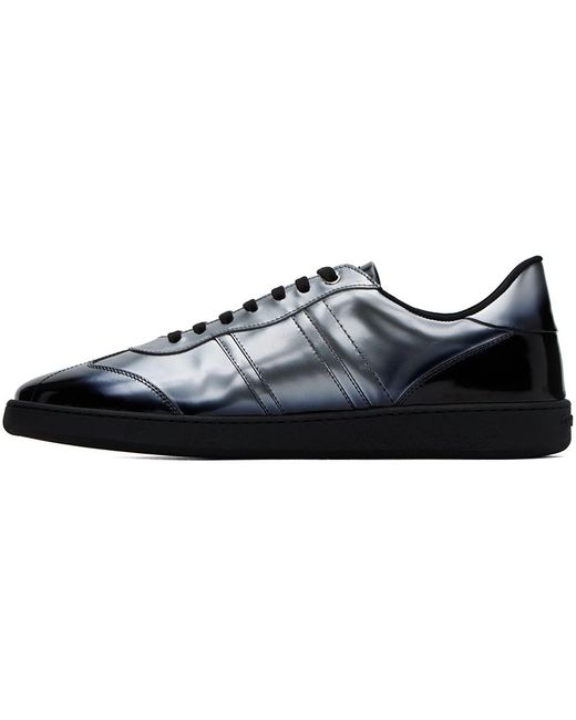 Ferragamo Black Silver Achille Lux Sneakers for men