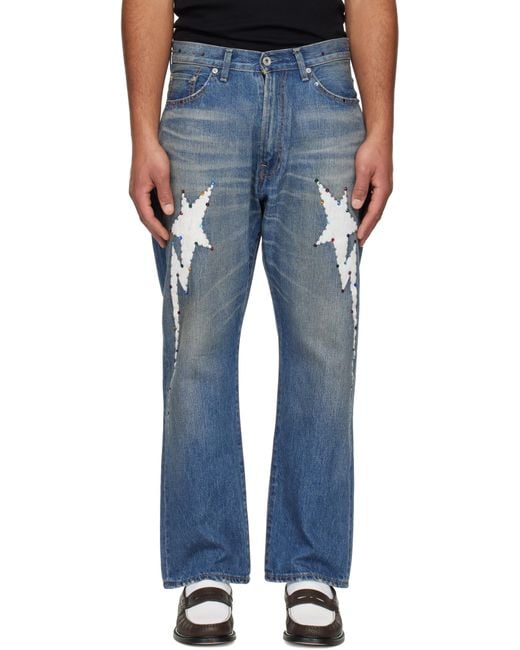 A Bathing Ape Blue Color Stone 13Oz Denim Jeans for men