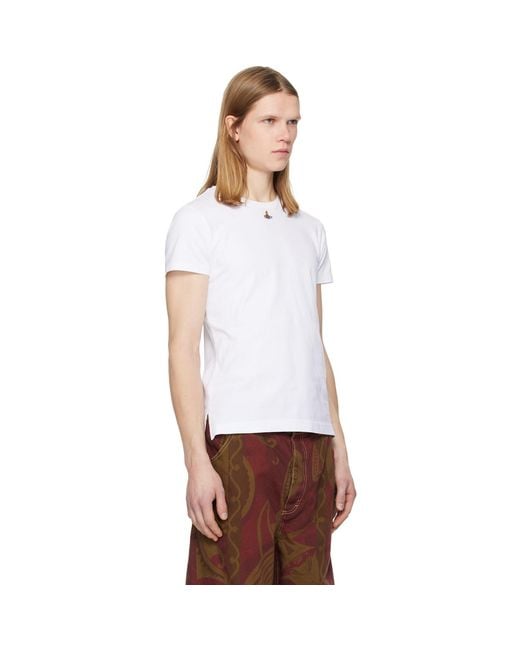 Vivienne Westwood White Orb Peru T-Shirt for men