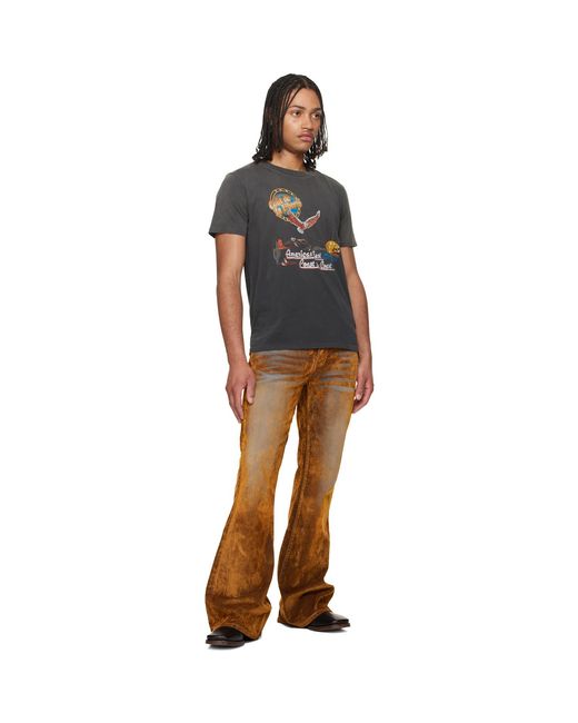 Cout de la Liberte Brown Jimmy Stretch Flare Jeans for men