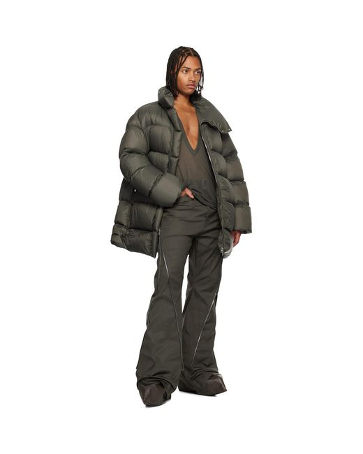 Rick Owens Black Khaki Concordians Turtle Down Coat for men