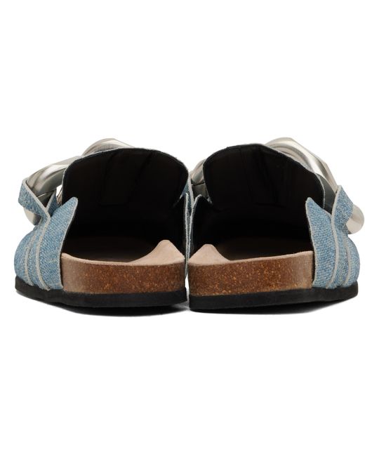J.W. Anderson Black Chain Loafer Suede Mules for men