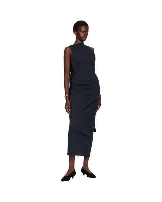 Issey Miyake Blue Allow Maxi Dress