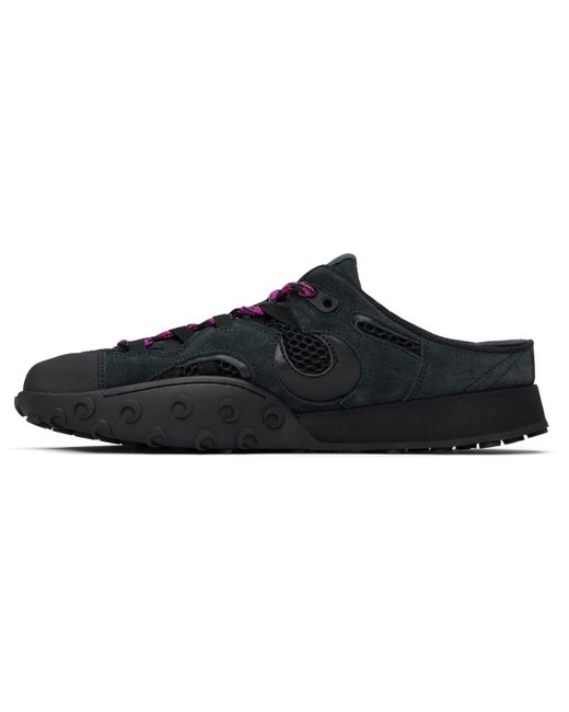 MARINE SERRE Black Suede Leather Ms Rise Tyko Mules