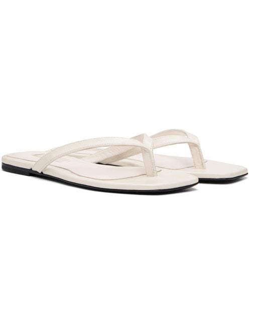 Totême  White Naplack Flip-Flops