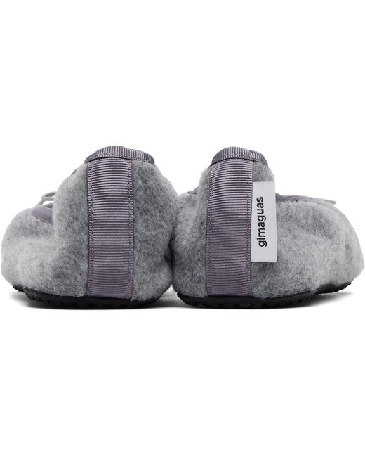 GIMAGUAS Gray Bailarina Felt Ballerina Flats