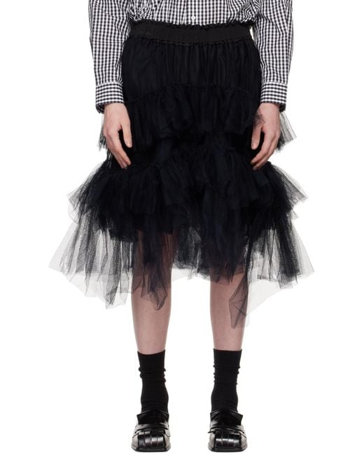 Simone Rocha Black Ssense Exclusive Tutu Midi Skirt for men
