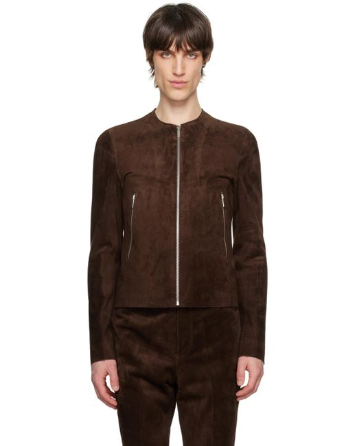 SAPIO Brown Nº 6 Leather Jacket for men