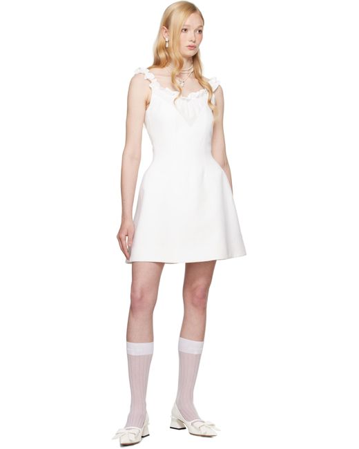 ShuShu/Tong Black Ssense Exclusive Bridal Capsule Pleated Collar Minidress