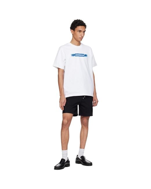 Casablanca White Radiating Logo Classic T-Shirt for men