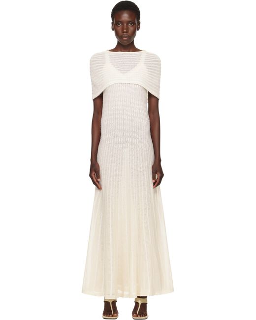 Robe Longue Thora Blanc Cassé Khaite en coloris Black
