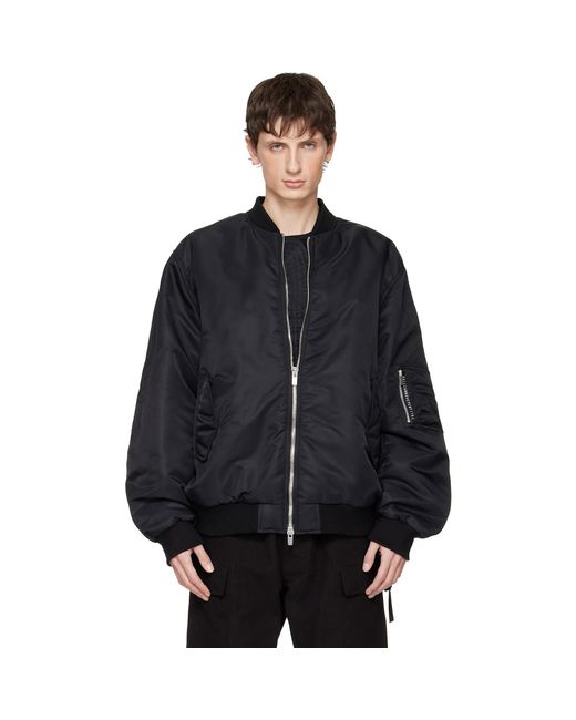 A Diciannoveventitre Blue Padded Bomber Jacket for men