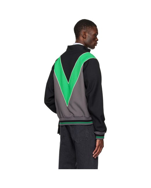 Valentino Black Inlaid V Track Jacket for men
