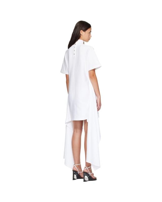 Alaïa White Cotton Jersey T-Shirt Minidress