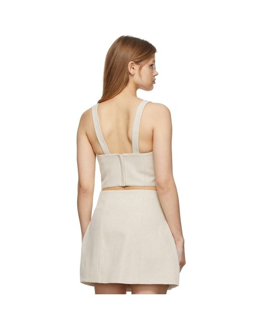 Anna Quan Multicolor Beige Maya Coset Tank Top