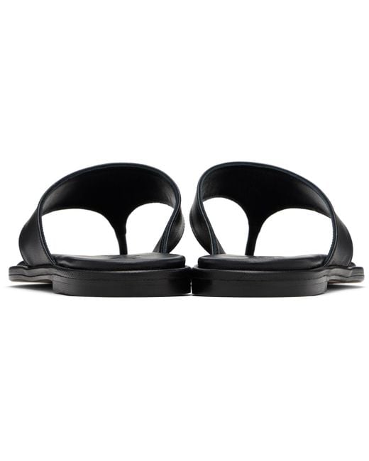 Aeyde Black Amaya Thong Sandals