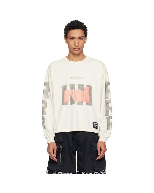 RIVINGTON roi Rebis Black Off- 'Roi' Garden Long Sleeve T-Shirt for men