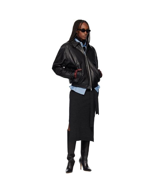 TONYWACK Black Vegetable Tanned Lamb Leather Zip Jacket