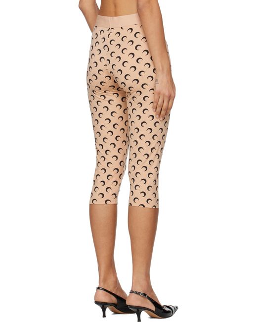 MARINE SERRE Natural Recycled Moon Jersey Capri Leggings