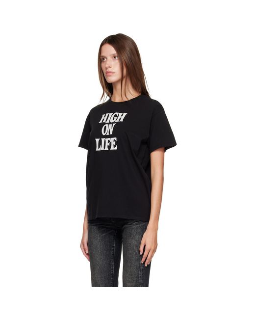 R13 Black 'High On Life' Boy T-Shirt