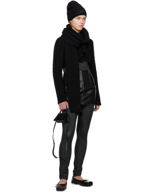 MM6 by Maison Margiela Black Printed Bodysuit