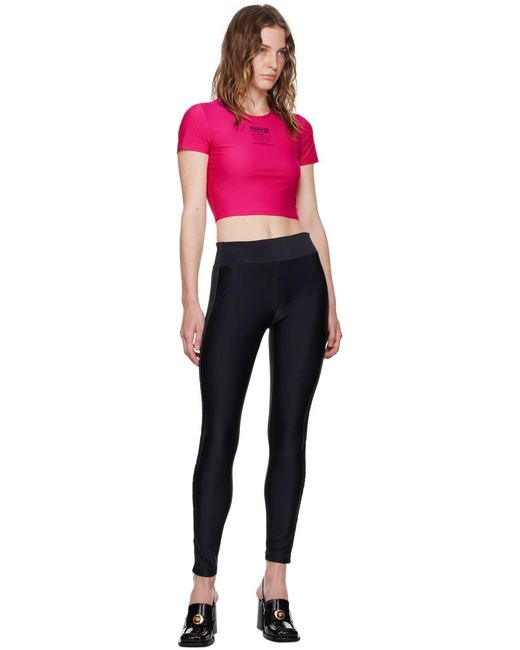 T-shirt rose à logo imprimé Versace Jeans Couture en coloris Pink