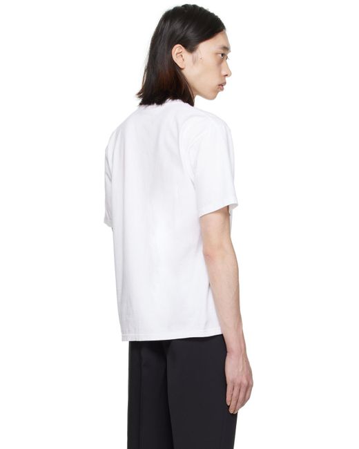 T-shirt blanc à texte imprimé Undercover pour homme en coloris White