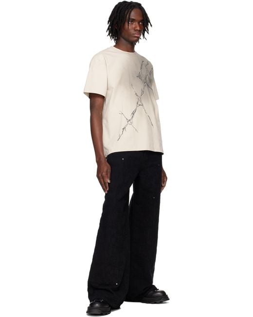メンズ HELIOT EMIL ベージュ Fluxus Tシャツ Black
