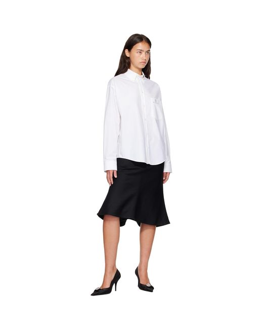 Balenciaga White L/S Large Fit Shirt