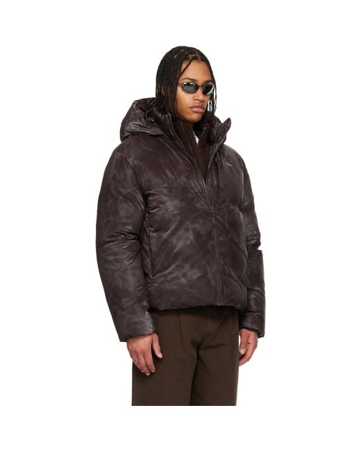 Dime Black Wavy Puffer Jacket for men