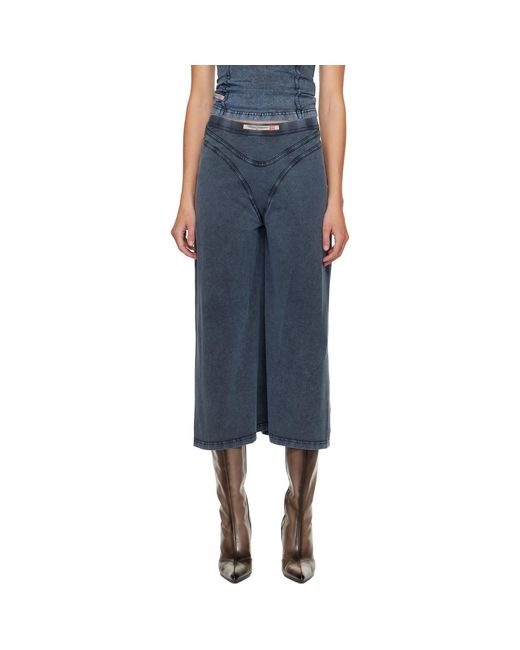 DIESEL Blue O-Alline Midi Skirt