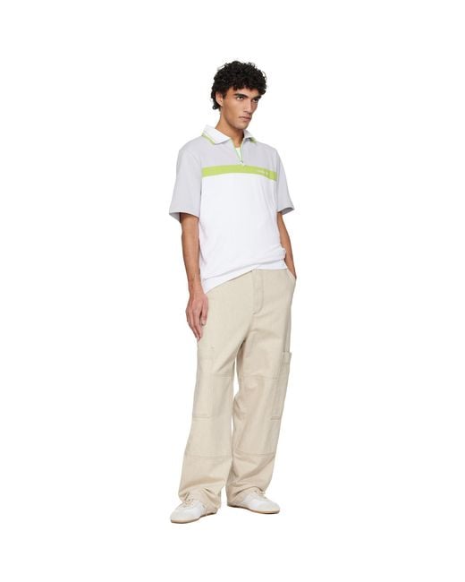 Casablanca Multicolor Short Sleeve Polo for men