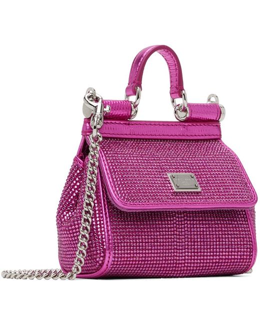 Dolce & Gabbana Purple Dolce&gabbana Pink Mini Sicily Bag