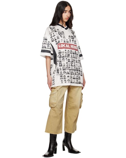 Martine Rose ホワイト＆ブラック Football プリントTシャツ Multicolor