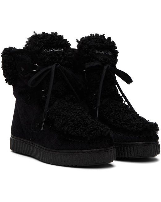 Anna Sui Black Pajar Edition Mod Boots