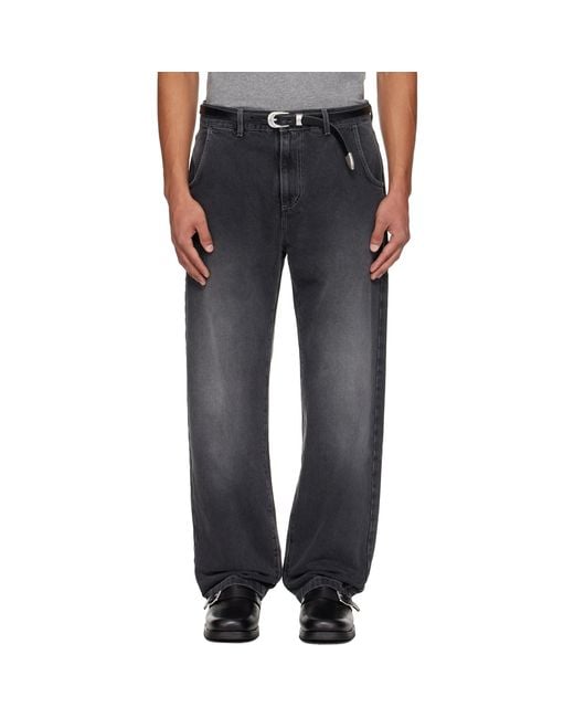 mfpen Black Regular Jeans for men