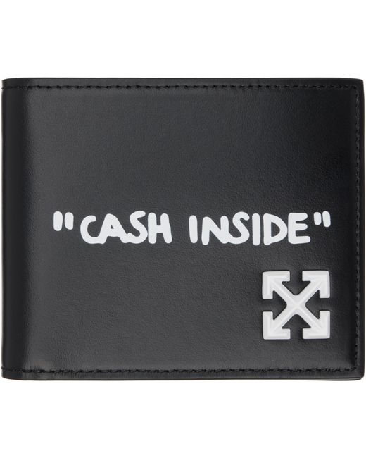 Off-White c/o Virgil Abloh Black Jitney Quote Bifold Wallet for men