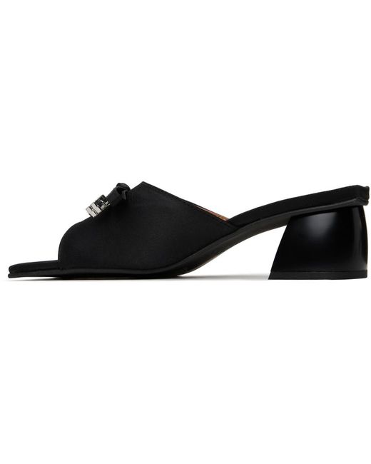 Ganni Black Butterfly Bow Mules