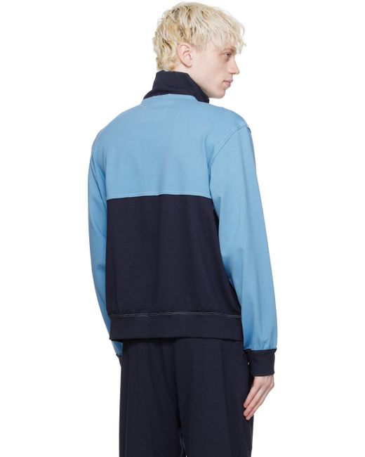 Camiel Fortgens Blue Colorblocked Track Jacket for men