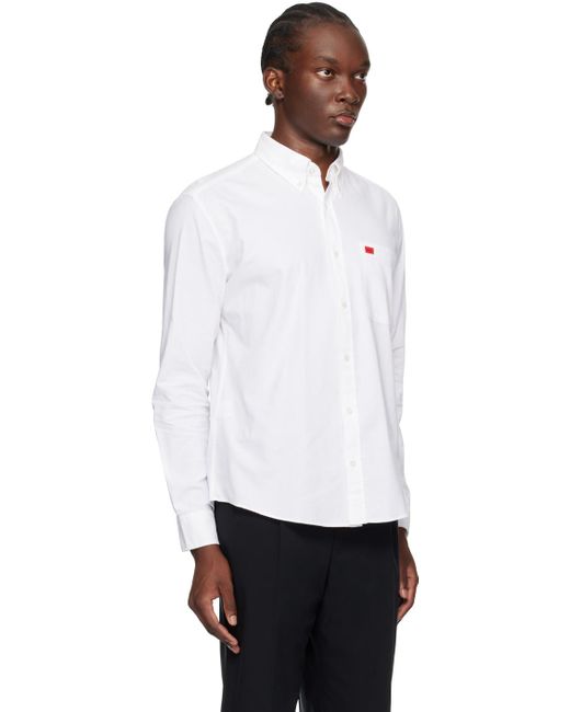 HUGO White Off- Pocket Shirt for men