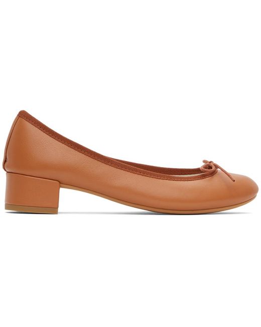 Repetto Black Tan Camille Ballerina Heels