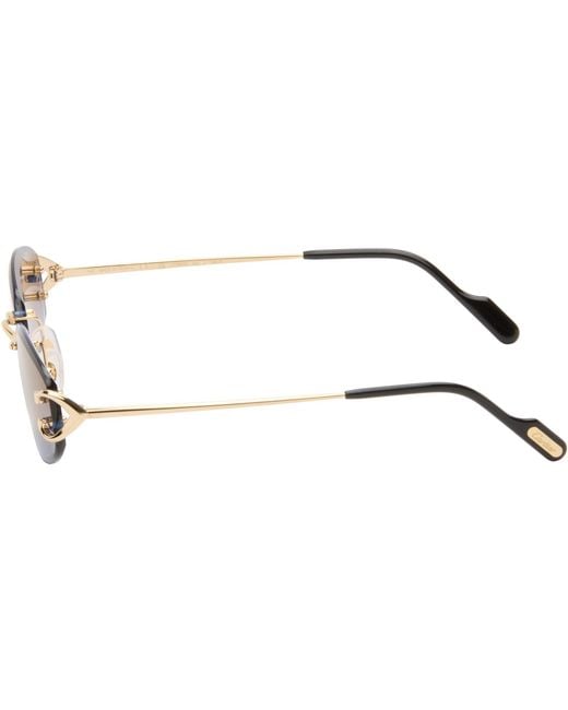 Cartier Black Classic C Motif Sunglasses for men
