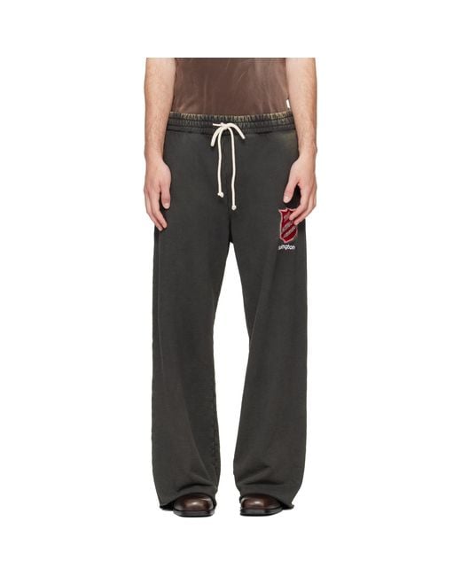 RIVINGTON roi Rebis Black 'Anti Death Principal' Sweatpants for men
