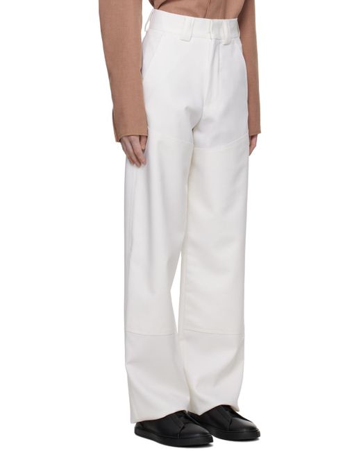 Zegna Off-white Paneled Trousers