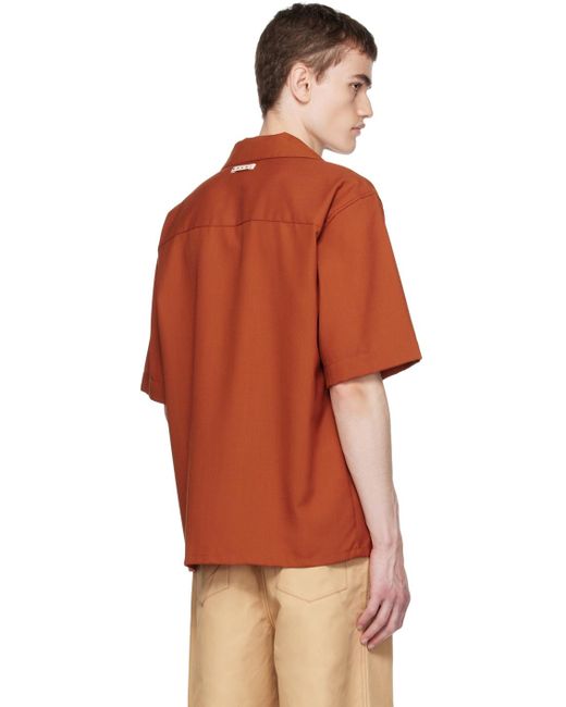 Marni Orange Patch Shirt for men
