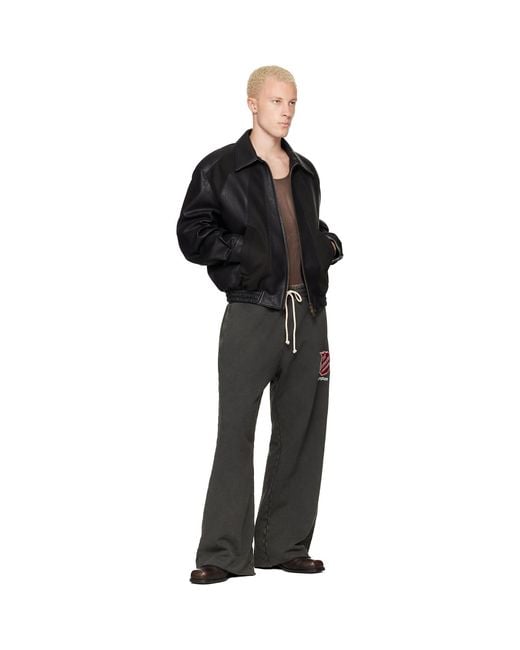 RIVINGTON roi Rebis Black 'Anti Death Principal' Sweatpants for men