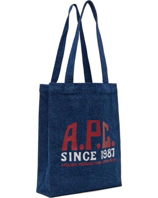 Cabas De Style Menuisier Lou En Denim A.P.C. pour homme en coloris Blue