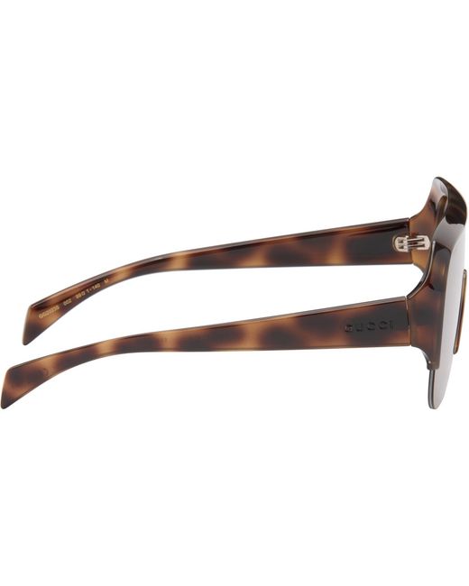 Gucci Brown Shield Sunglasses