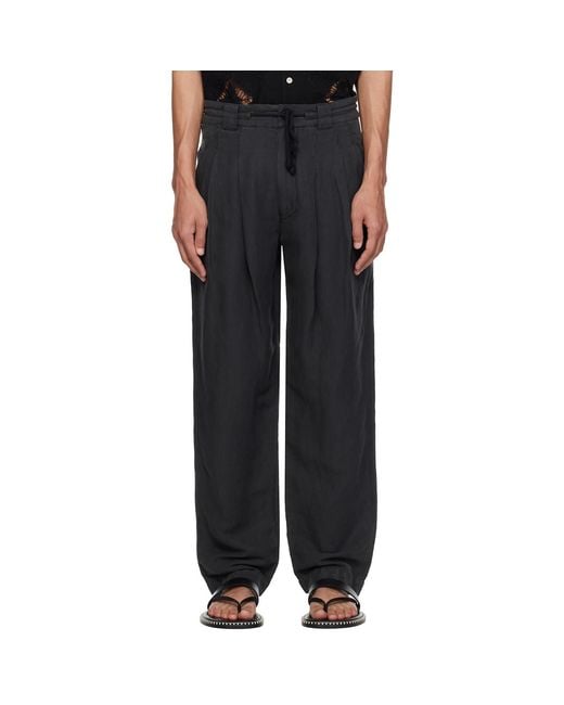 Isabel Marant Black Sirius Trousers for men