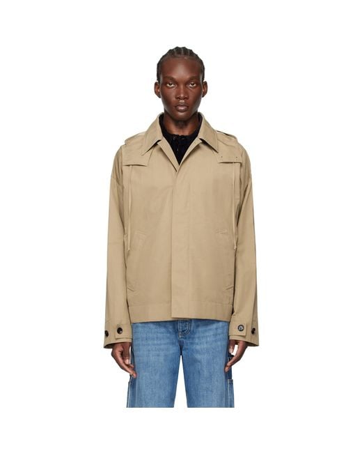Bottega Veneta Orange Bi-color Tech Jacket for men